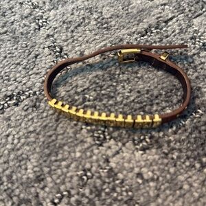Michael Kors‎ brown leather gold bracelet